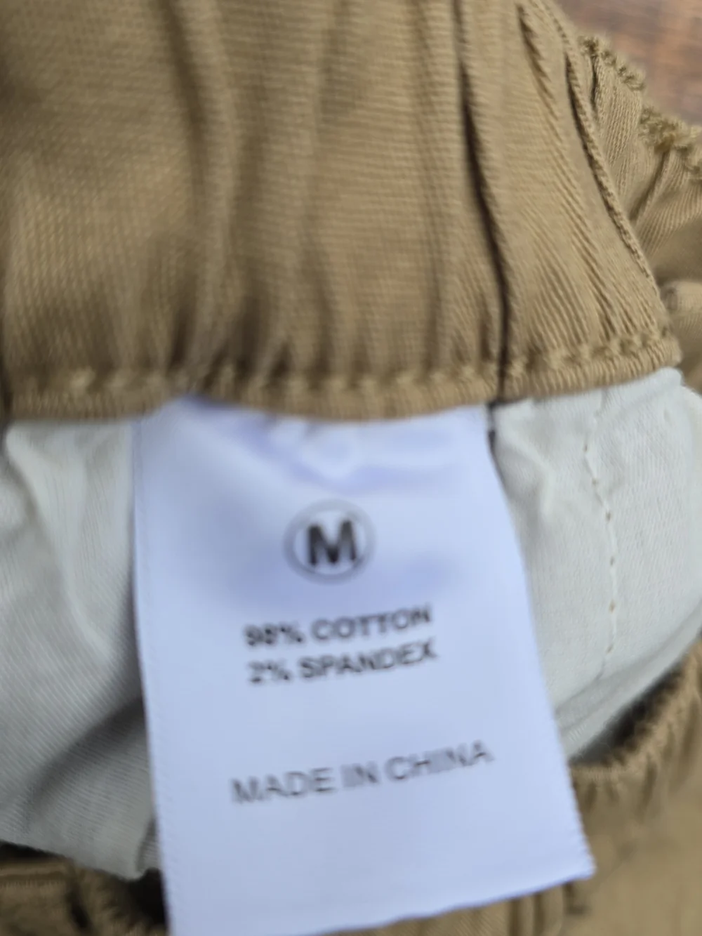 Women's Cotton Khaki Hiking Cargo Jogger Pants Elastic Waist Size M - Picture 5 of 8